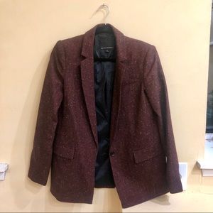 BANANA REPUBLIC tweed burgundy jacket